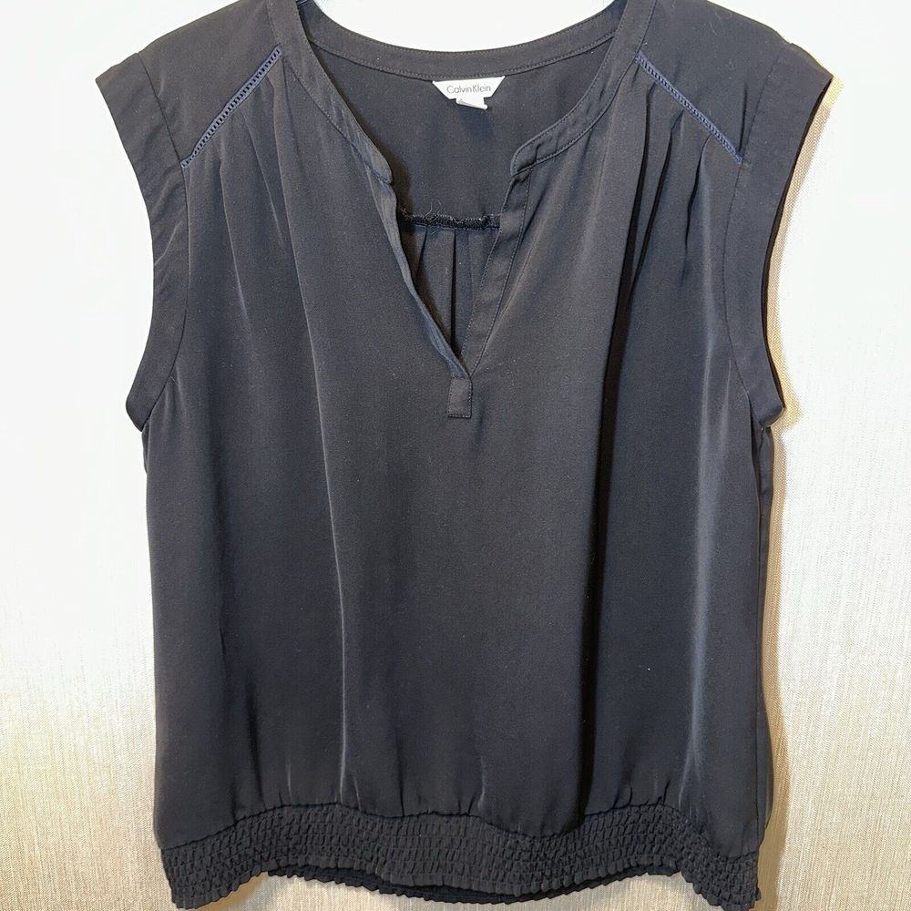 Calvin Kline Black Essential Basis Workwear Casual TopSize M